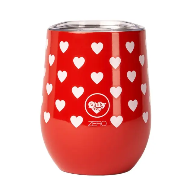 Quy Cup Ανοξείδωτη Κούπα Θερμός (Hot/Cold) 280ml: Hearts