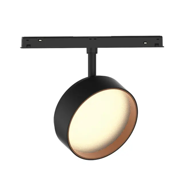 Eiva Led φωτιστικό για Led μαγνητική ράγα λεπτή 48V DALI 3000K 9W ø12cm μαύρο+titanium bronze Μαύρο 2