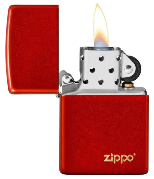 ZIPPO Αναπτήρας - 49475ZL Metallic Red Matte με Λογότυπο Zippo 2