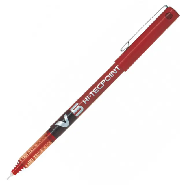 Στυλό Pilot Hi-tecpoint V5 0,5mm needle με καπάκι κόκκινο