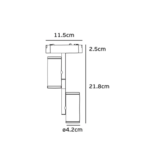 Bisqit Φωτιστικό σποτ μαγνητικής ράγας LED 2x9W 2700K-6000K 24° μαύρο 2