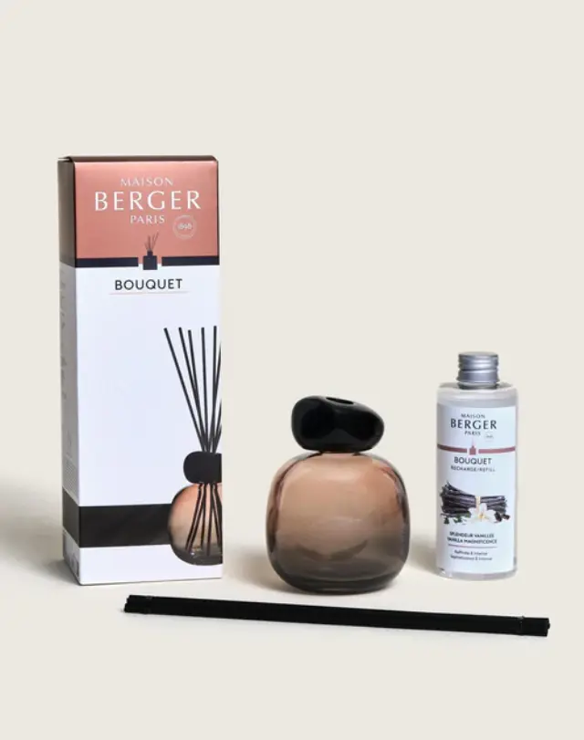 Maison Berger Pari Bouquet Diffuser Διαχύτης Αρώματος με stick s Σετ δώρου Mineral Noir/Amber με άρωμα Vanilla Magnifice