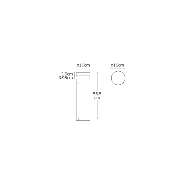 Toso VK/02229/AN/W/60 – Φωτιστικό Δαπέδου LED 20W 3000K IP65 Ανθρακί 3