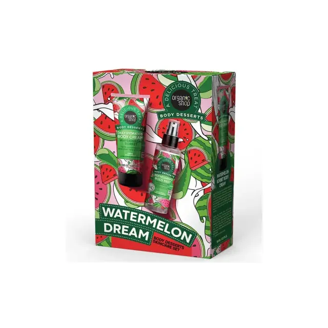 Organic Shop Body Desserts Watermelon Dream Promo Σετ Περιποίησης Σώματος με Watermelon Sorbet Body Cream Κρέμα Σώματος, 150ml & Watermelon Lemonade Mist Σώματος, 200ml, 1σετ