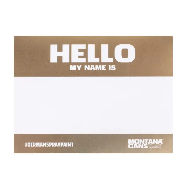 Montana HELLO MY NAME IS... Metallic Sticker Pack 3