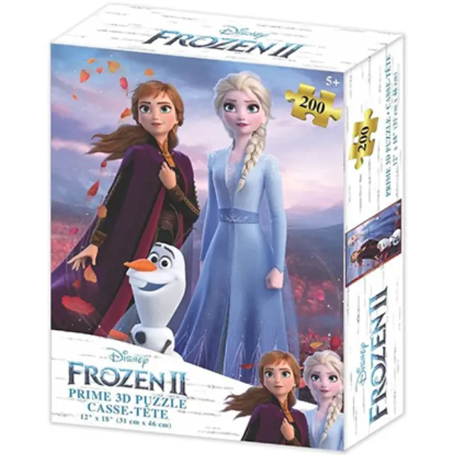 Prime 3D DISNEY FROZEN - Elsa, Anna and Olaf - Lenticular Puzzle 200P (144367)