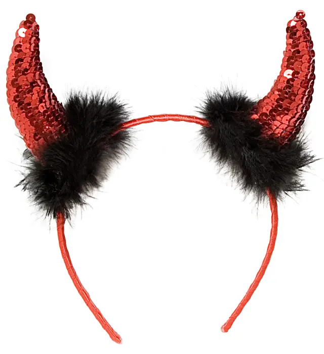 Αποκριάτικο Αξεσουάρ Στέκα Devil Red Sequin Horns (Widmann) (W-5493D)
