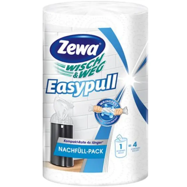 Zewa Wisch & Weg Easypull εξαιρετικα ισχυρο ρολό κουζινας – 1 ανταλλακτικό ρολό με 160 φύλλα