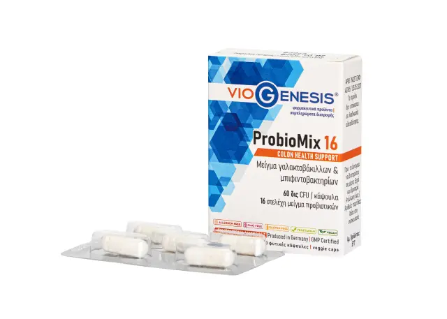 Viogenesis ProbioMix 16 Συμπλήρωμα Διατροφής για Φυσιολογική Εντερική Λειτουργία 10 κάψουλες 2