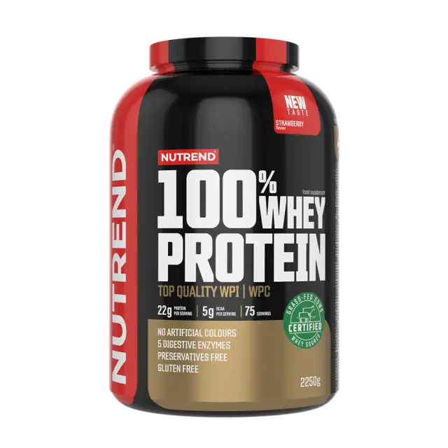 Nutrend 100% Whey Protein Strawberry, 2250 g