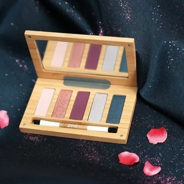 Zao Organic Bamboo Palette Night & Roses Palette - Παλέτα Βιολογικών Σκιών με 5 Αποχρώσεις 2