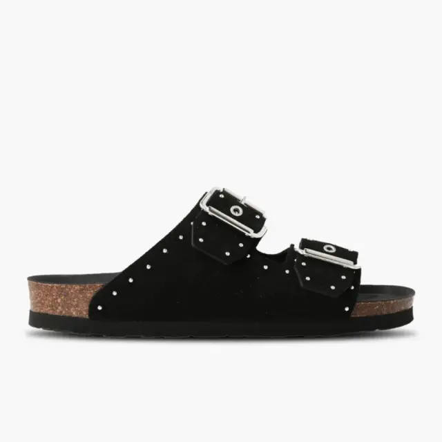 Genuins Πέδιλα Γυναικείο δέρμα suede Μαύρο GEN/HONOLULU LEAD G105592 BLACK