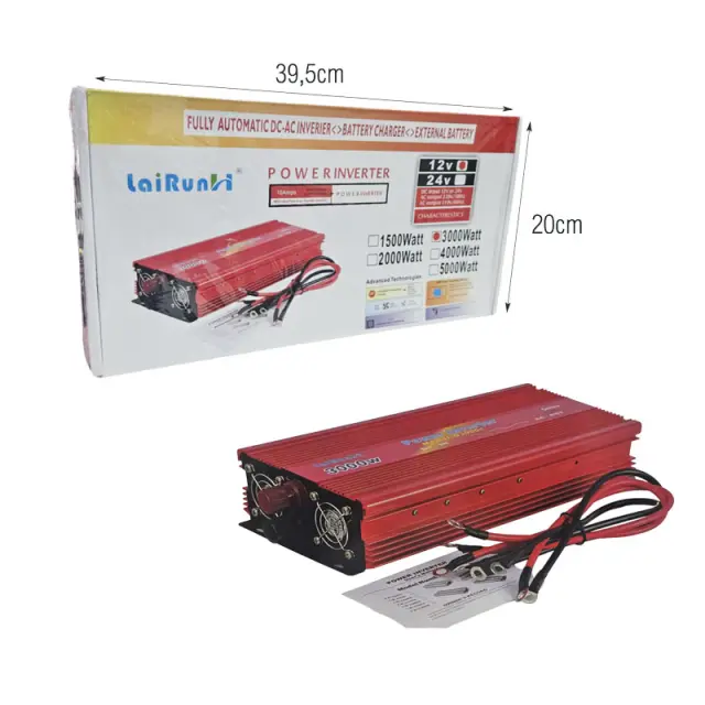 LaiRunH Inverter Αυτοκινήτου 3000W 12V – Power Inverter 0163156 2