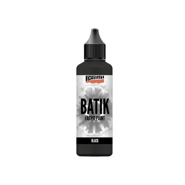 Batik paint 80 ml, Pentart -Χρώμα μπατίκ για ύφασμα, Μαύρο