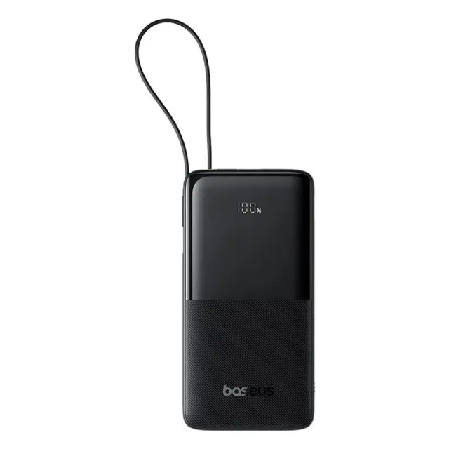 Baseus® Bipow 2 Powerbank με Built-In USB-C Καλώδιο 10000mAh 20W- Black