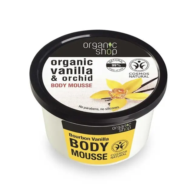Organic Shop by Natura Siberica Moisturizing Body Mousse Vanilla & Orchid Μους Σώματος, 250ml