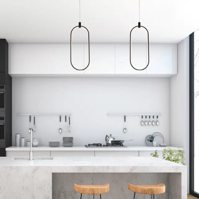 InLight Κρεμαστό φωτιστικό LED 14W 3000K σε μαύρη απόχρωση D:17cm (6058-BL) 3
