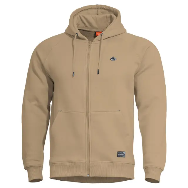 Pentagon Phaeton Hood Zip Sweater-Μπλούζα/Ζακέτα Φούτερ για Καθημερινή Χρήση - 82-Tan Brown-Καφέ ανοιχτό