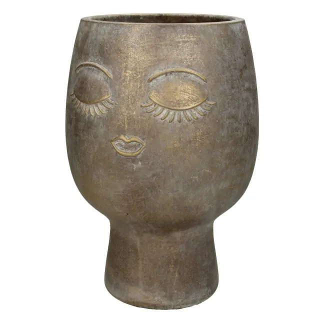 Κασπώ Πρόσωπο Χρυσό Τσιμέντο 17.5x17.5x25cm