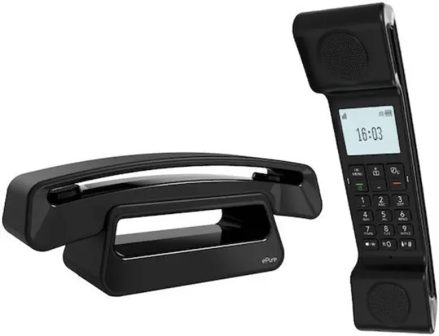 Alcatel ePure Iconic Ασύρματο Τηλέφωνο με Ελληνικό Μενού Μαύρο 2