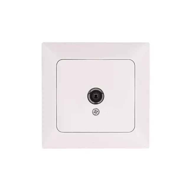 Πρίζα TV Tερματική Λευκή 8.2x8.2x3.6cm