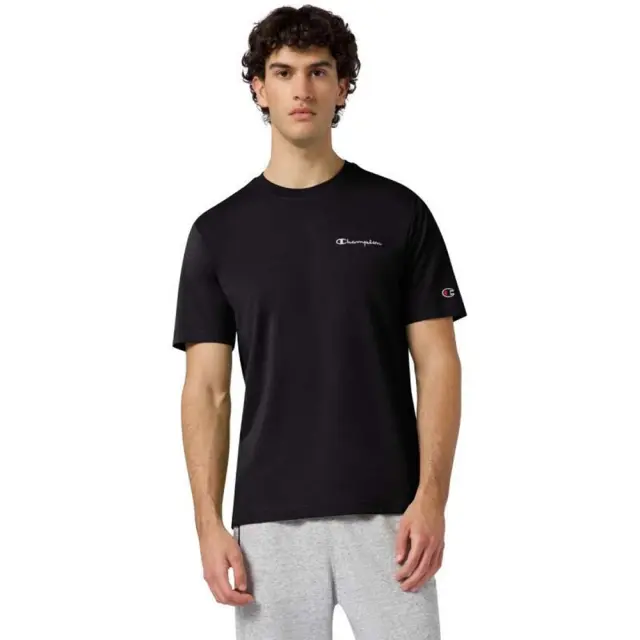 Champion Men's Standard Fit Chest Logo Shortsleeve T-Shirt Μαύρο 221798-KK001 (Champion)