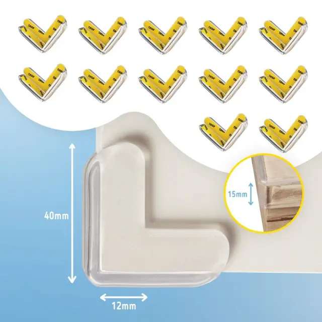 Προστατευτικά Γωνιών L-Shape Διάφανα 12τμχ – Sipo 2