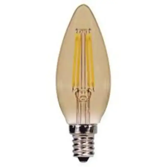 Λάμπα LED filament E14 C35 4W Θερμό, Filament, κερί, Κεχριμπάρι, Dimmable