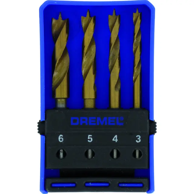 Σετ Τρυπάνια Τιτανίου Για Ξύλο 3/4/5/6mm DREMEL 636 4Τμχ