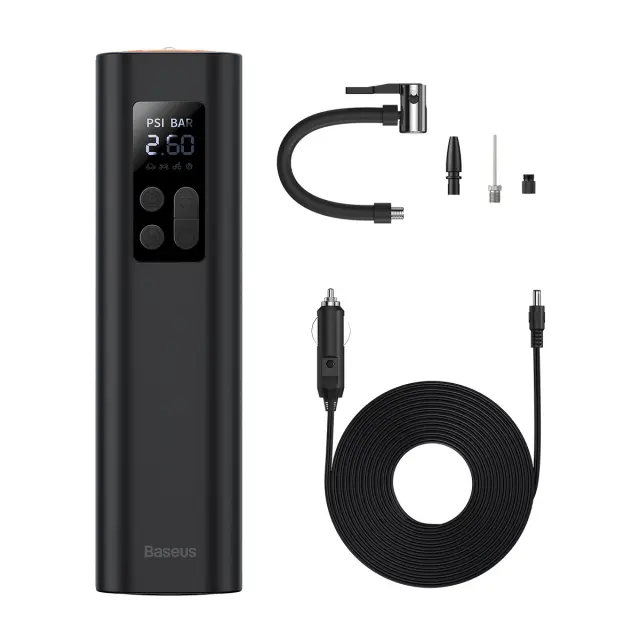 Baseus Mini Tire Compressor for Cigarette Lighter Socket Black (CRCQ000001) 2