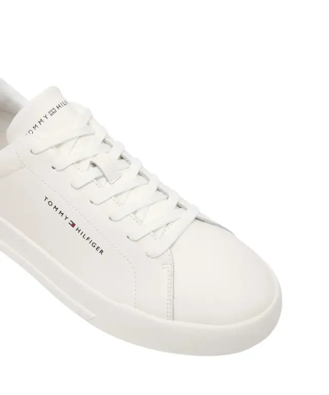 Tommy Hilfiger - Ανδρικά Sneakers Th Court Lth Detail Ess FM0FM05367-0LE Λευκό - 41 3