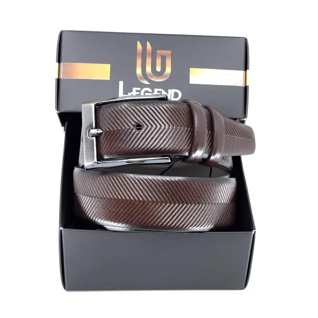 Καφέ Ζώνη P.U. Leather 3,5 cm 2