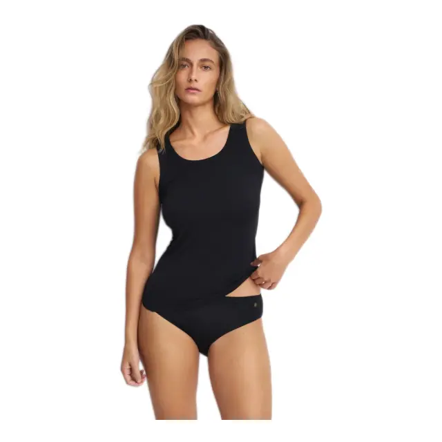 Luna Γυναικείο Φανελάκι Αμάνικο Micro Touch Comfort, Χρώμα Μαύρο