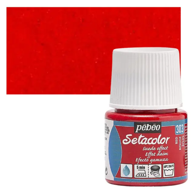 Pebeo Χρώμα Υφάσματος Setacolor Opaque Suede Effect - 303 Red - 45ml