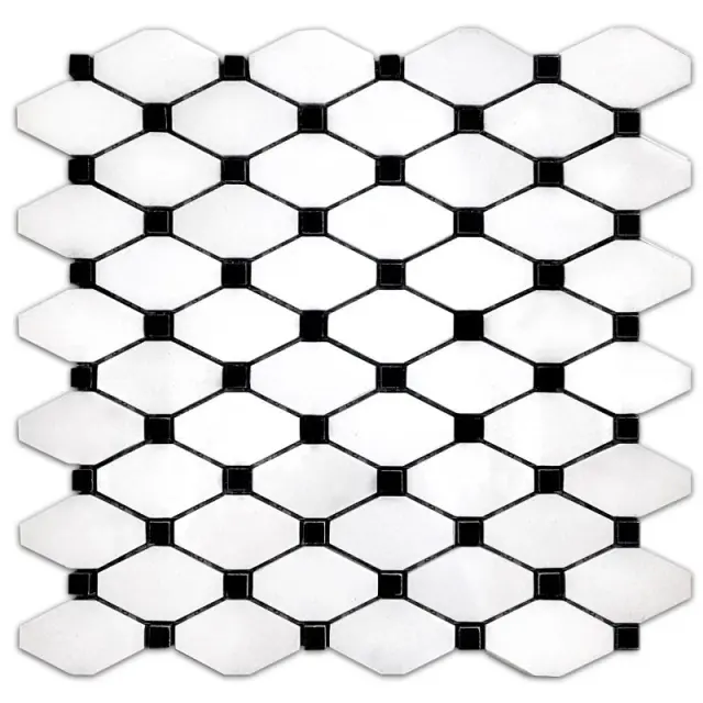 Ivy Space 29.5x29.5cm Πλακάκι Octagon Long Thassos Black
