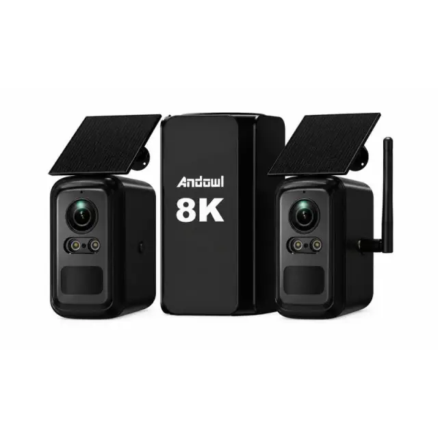 Andowl Ηλιακό Σύστημα Καμερών Ασφαλείας WiFi 8K με 2 Κάμερες No.TS2 - WiFi Solar Security Camera System 0751238 2