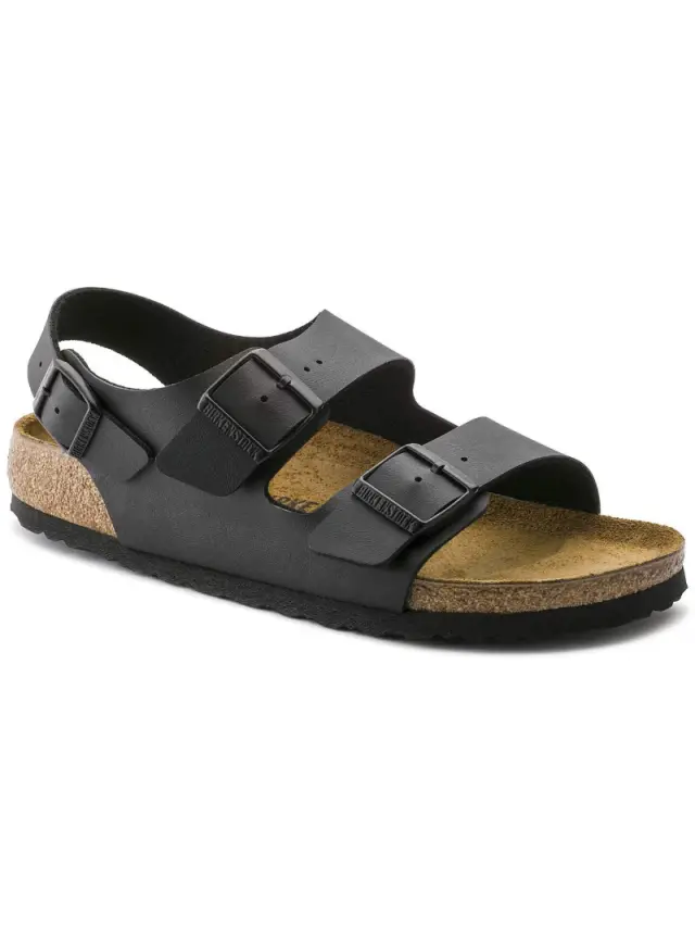 Birkenstock Πέδιλα Unisex Birko-Flor(ανθεκτικό υλικό της Birkenstock-επιτρέπει την επαφή με το νερό) Μαύρο BIR/MILANO 034791 BLACK BF 2
