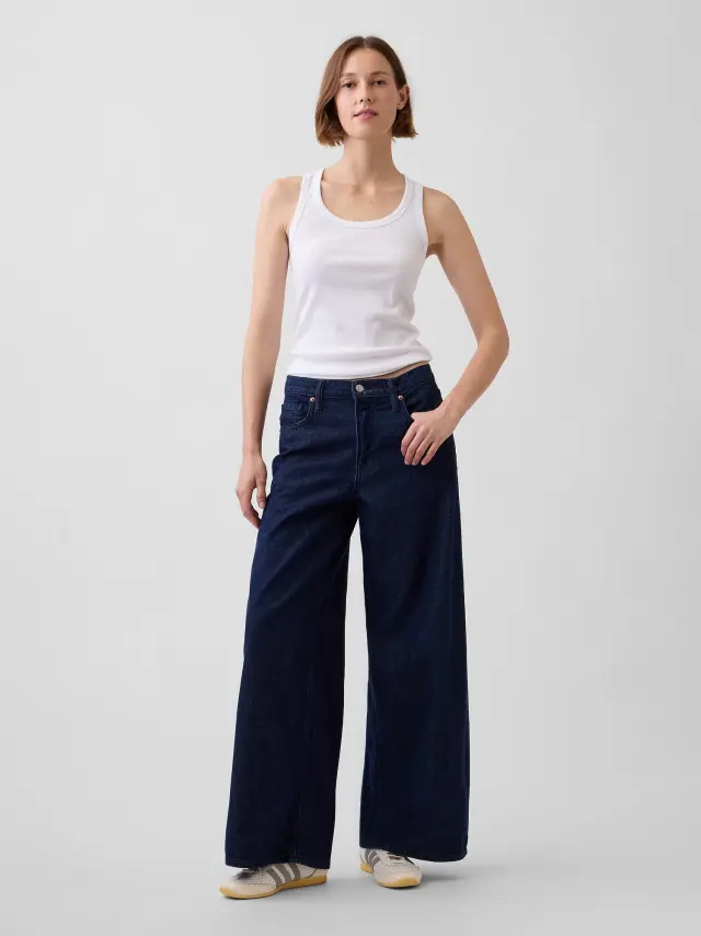 Μεσοκάβαλο UltraSoft Baggy Τζιν Παντελόνι Rinsed indigo