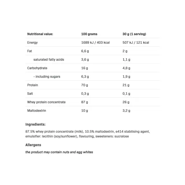 ALLNUTRITION Whey Protein White Chocolate, 908 g 2