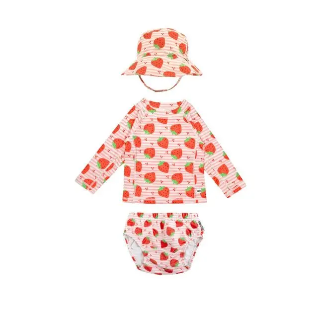 Σετ UV Μαγιό Strawberry (6-12 μηνών) - Zoocchini