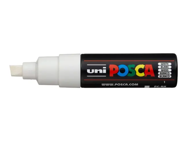 Μαρκαδόρος Σχεδίου Uni Posca PC-8K με πάχος μύτης 8.0mm - WhitePC-8K(E) - AΣΠPO