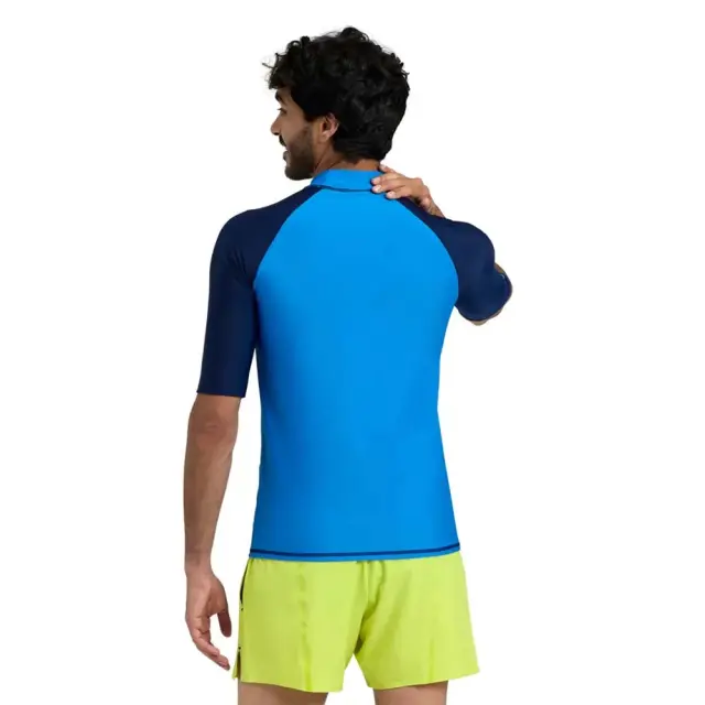 Arena Men's Shortsleeve Graphic UV Protection Rash Vest Tee Μπλε 006292-870 (Arena) - Small 2