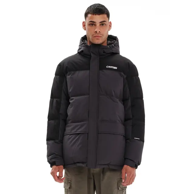 Emerson Hooded Puffer Jacket (232.EM10.57-EBONY-BLACK) - Μαύρο