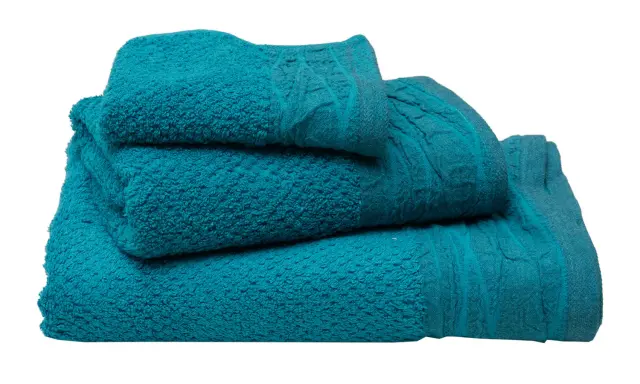 Πετσέτες Σετ 3 Τεμ 30x50-50x100-70x140 600gsm Jacquard Nefeli 4 Lake Blue 100% βαμβακερό