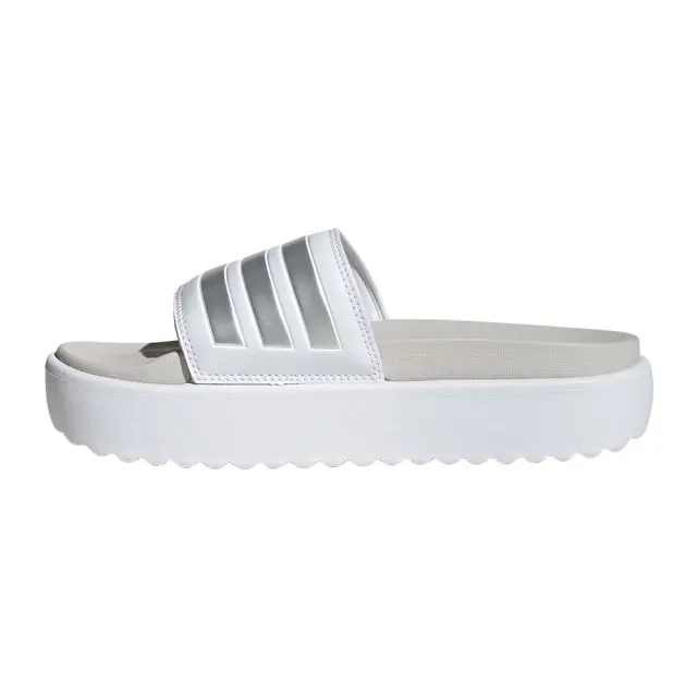 adidas Sportswear Women's Adilette Platform Slides Άσπρο - Ασημί IE9703 (adidas Sportswear) - 42 2