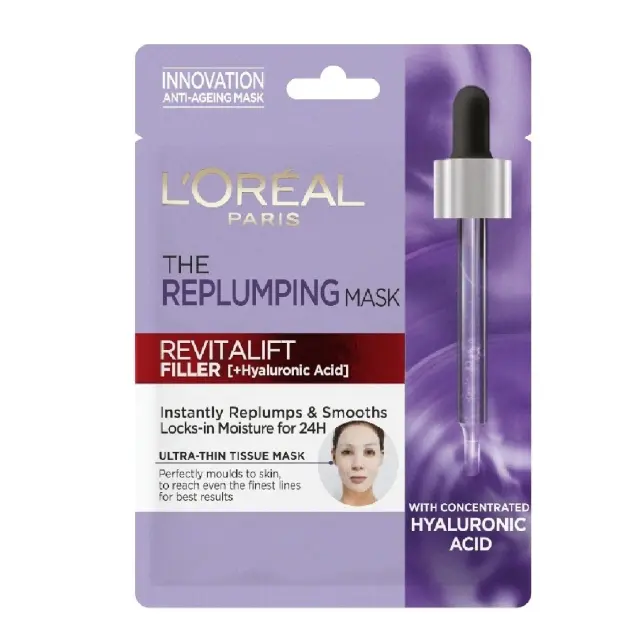 L'Oreal Revitalift Υφασμάτινη Μάσκα Filler The Replumping Mask 30gr