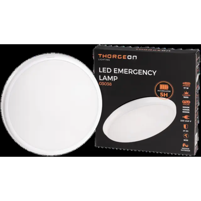 Emergency Lighting ROUND 17W IP65 3000K/4000K/6000K