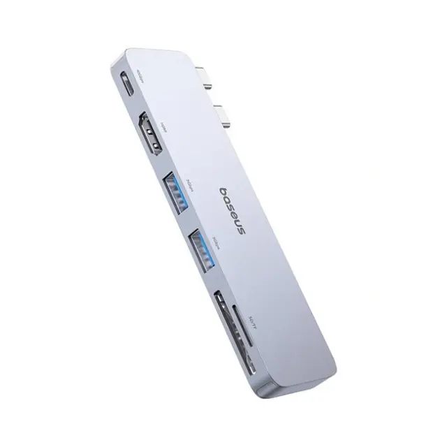Baseus Docking Station UltraJoy Series 6in1 USB-C 40Gb/s USB 3.0 HDMI 4K with SD & microSD Reader Gray