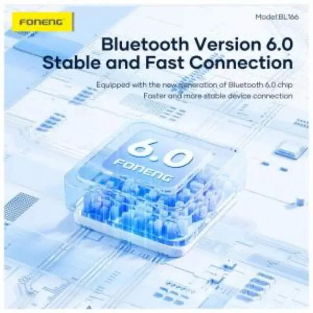 True Wireless Ακουστικά Bluetooth Foneng BL166 Sliding-Lid ANC+ENC Ασημί N70248 2