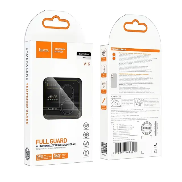 Προστασία Κάμερας Hoco Full Guard V16 Alluminum Alloy για Apple iPhone 17 Μαύρο 2